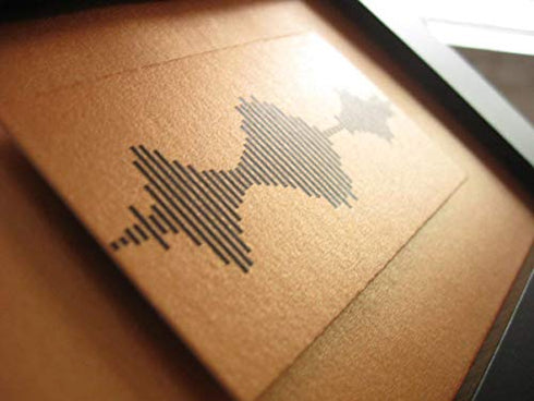 I Love You Soundwave Art, Bronze Visible Voice Gift for 8th Wedding Anniversary, Valentines Gift for her or him, Husband Gifts from Wife